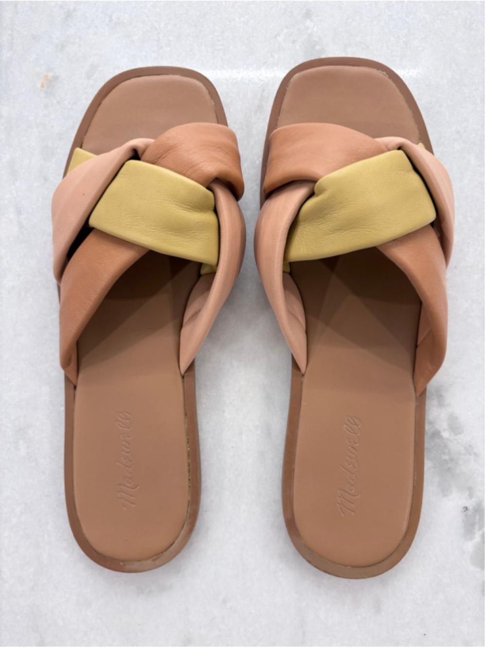 Madewell Leather Braided Slide Sandals Size 10